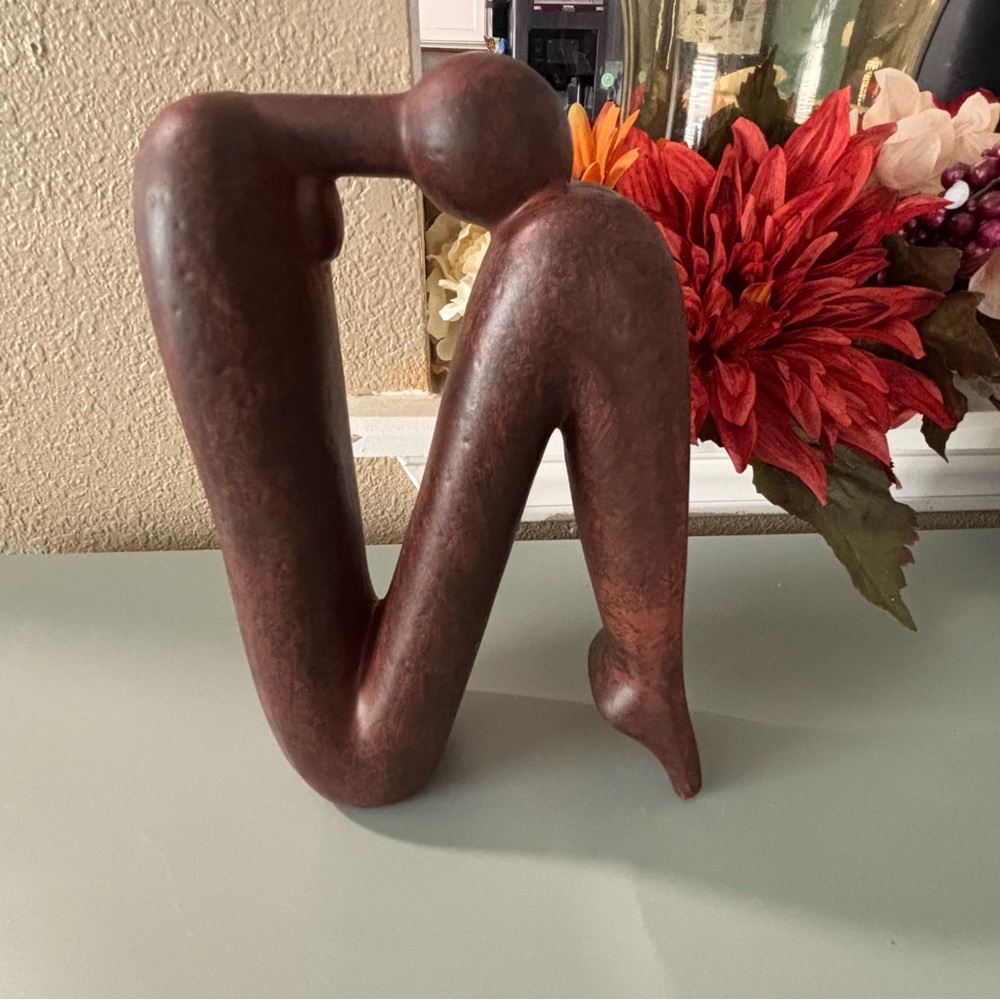 Abstract Sculpture-Modern Art Decor For Home Office  Bookends Desks Brown